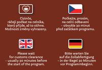 Upozornění na stojce s programem Království perníku